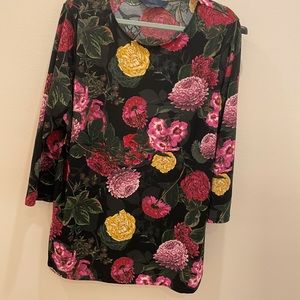 Plus Size 3X Rachel Roy Floral Blouse Plus Size Strech